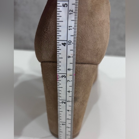 Nine West Convertible Brown Suede Faux Fur Lined Pointed Toe Ankle Boots Size 8 - Picture 4 of 11